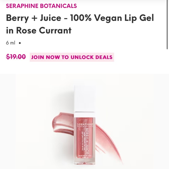 NWT Ipsy SERAPHINE Botanicals Berry + Juice 100% Vegan Lip - Picture 1 of 2